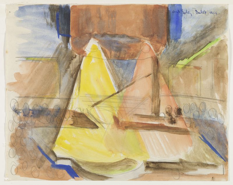 Stage design for Art Gallery ballet, 1955