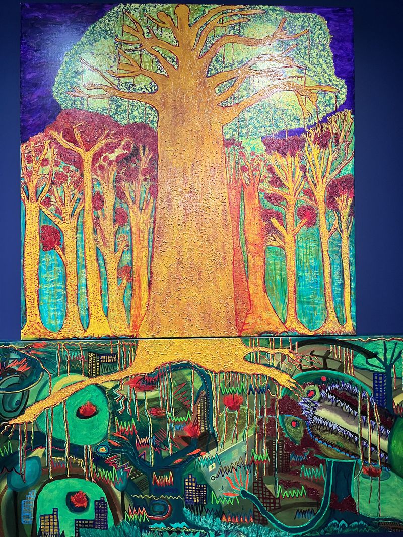 Emily Karaka, LAW A?, 2026, Installation shot, After the Undercurrents, Artspace Aotearoa